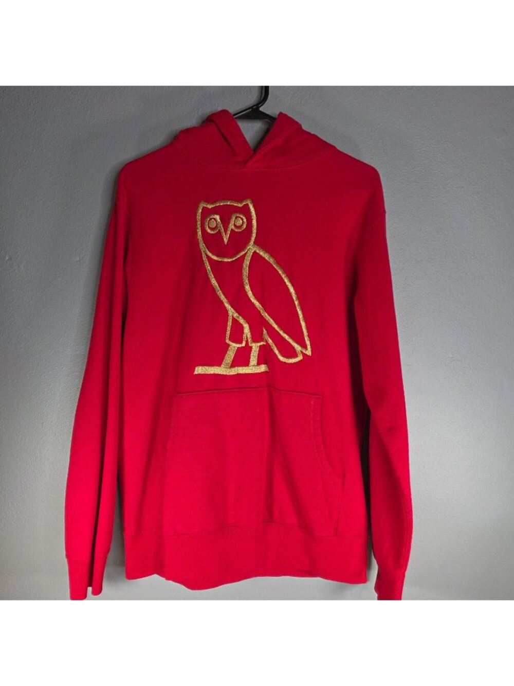 OVO Style Gold Owl Hoodie Red Men's Large October's Very Own Drake Pullover L
